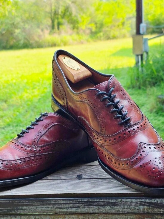 Allen Edmonds McAllister Brown 10-D Oxford Wingtip Mens Leather Dress Shoes main image 7